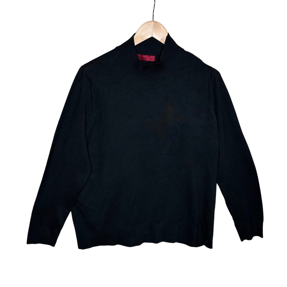 NWT Love Scarlett Mock Neck Long Sleeve Sweater size 1X Black